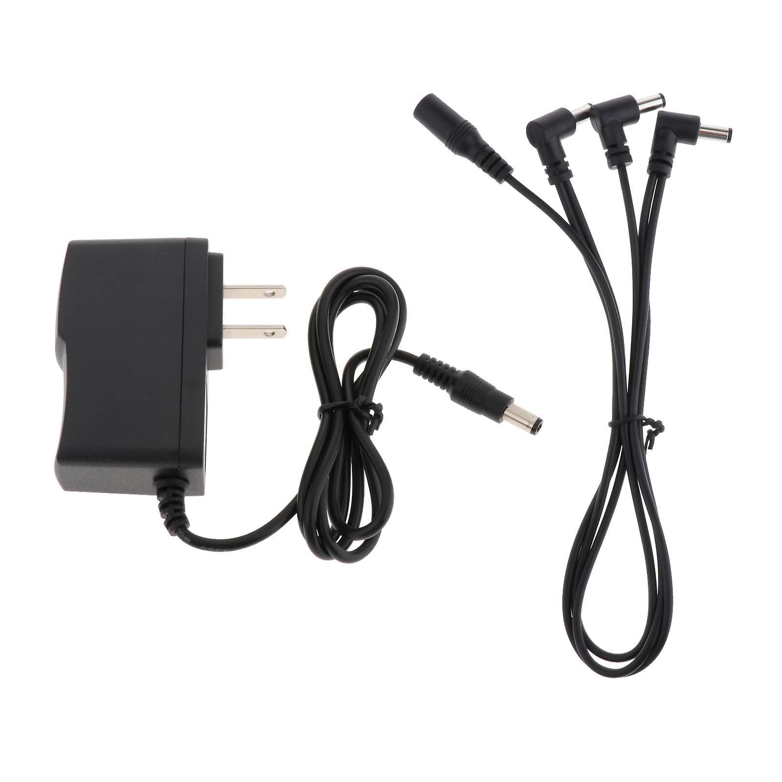 9V1A Guitar Effect Power Replacement Supply Adapter With 1 to 3 Way Cable