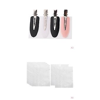300 Waterproof Disposable Hair Cutting Cape Gown Hairdresser Apron+ 16xClips