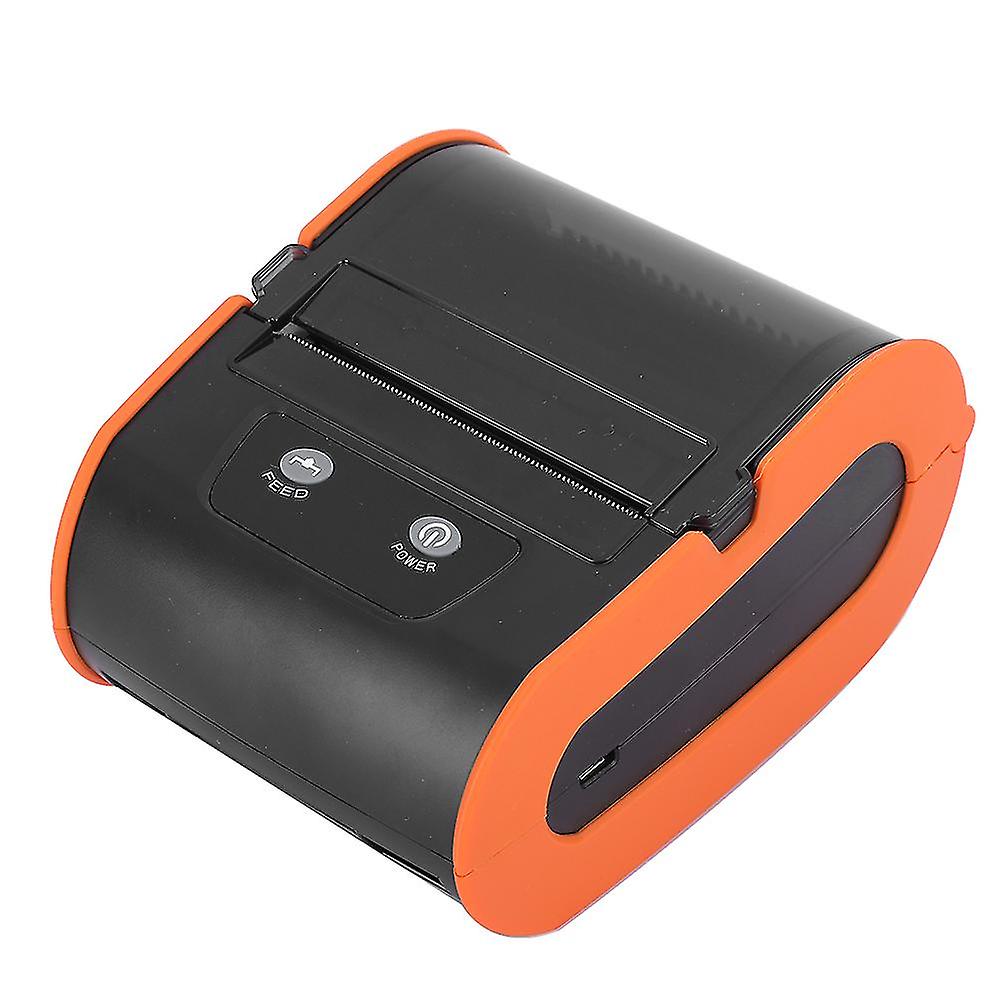 Thermal Label Receipt Printer Portable Handheld For Bluetooth + Usb 100-240v 60mm Eu Plug