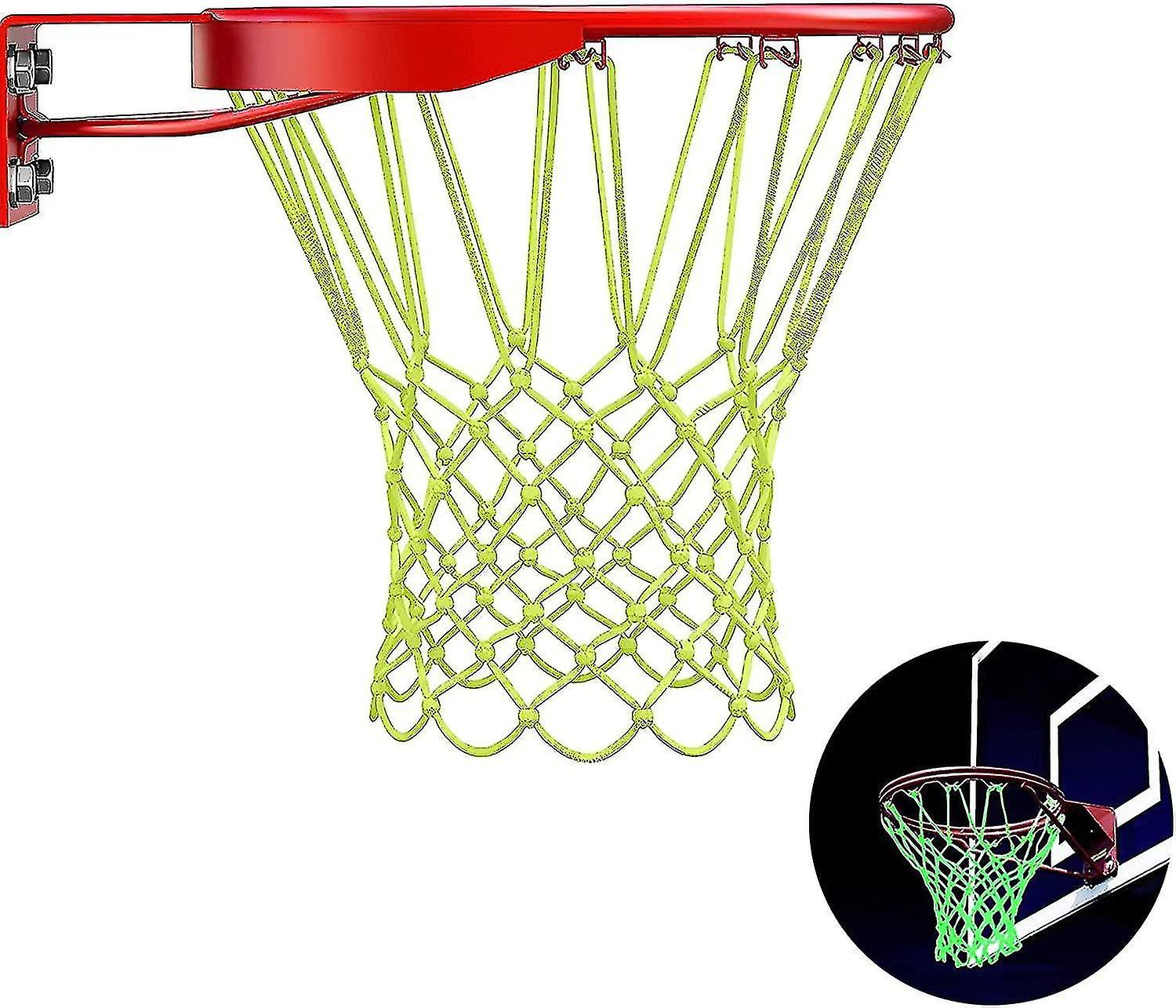 Glow In The Dark Basketball Net, Glowing Basketball Hoop Rim Net