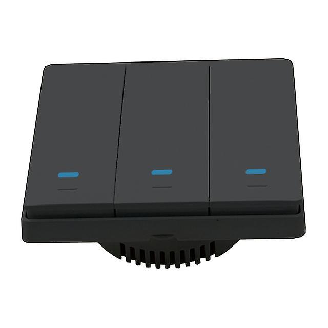 Pour Tuya Wifi Smart Switch Panneau mural pour Smart Home App Télécommande Eu Standard Travail avec Alexa Google Home 1 2 3 Gang