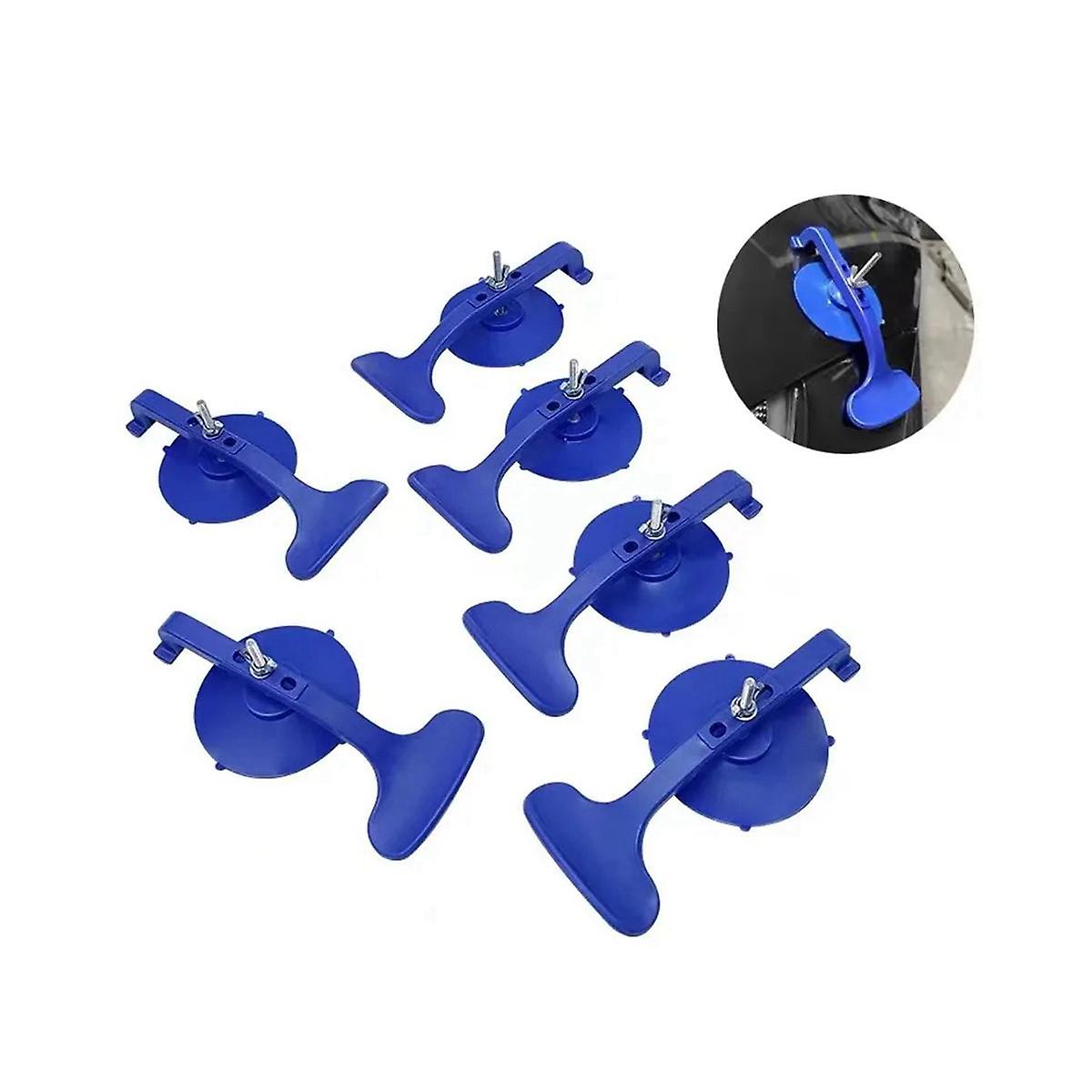 6-Pack Red Suction Cup Clamps | Heavy Duty ABS & Rubber | For Glass, Convertible Tops, Panels