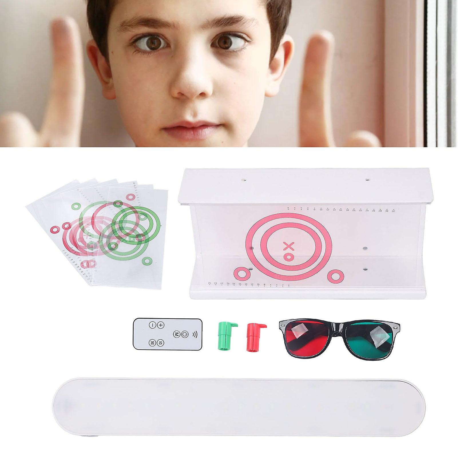 Low Vision Test Chart With Glasses Red Green Stereo Test Vectograms Image Led Light