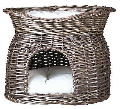 Trixie Wicker Cave with Gray Top Cat Bed (Cats , Bedding , Beds)
