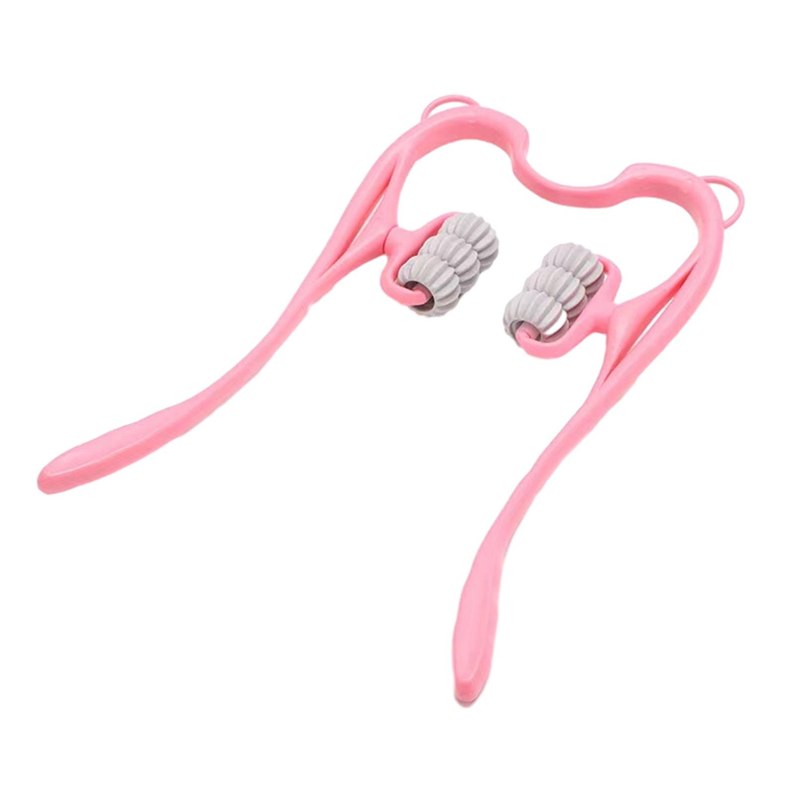 Long Handle Neck Massager with Six-Wheel Ergonomic Design Muscle Massager Aid for Student Elderly