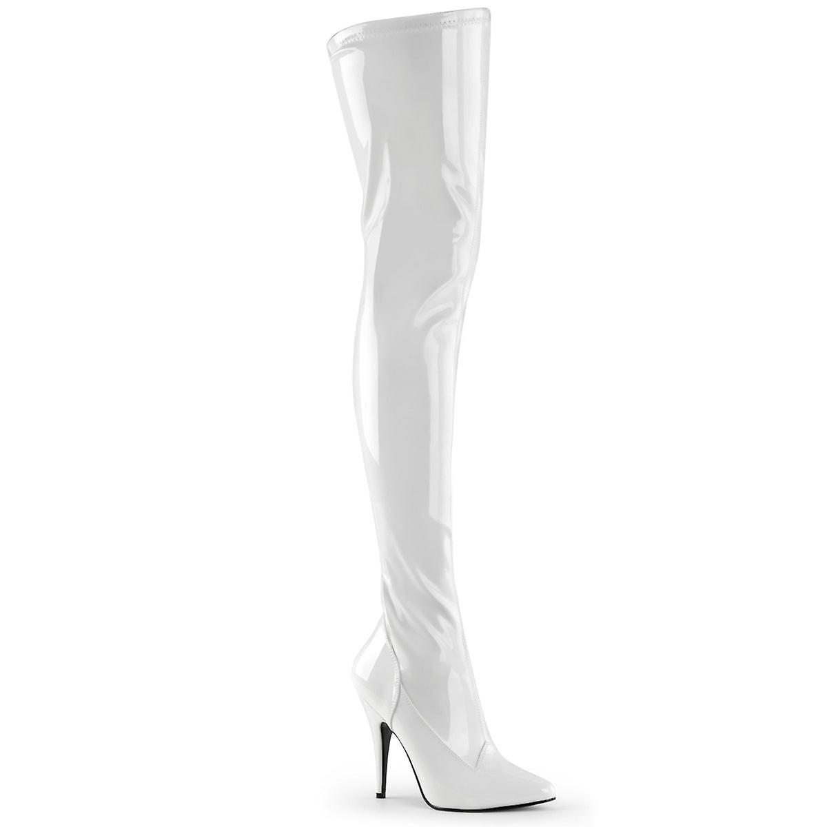 Pleaser Dámské boty Seduce-3000 Wht Str Pat