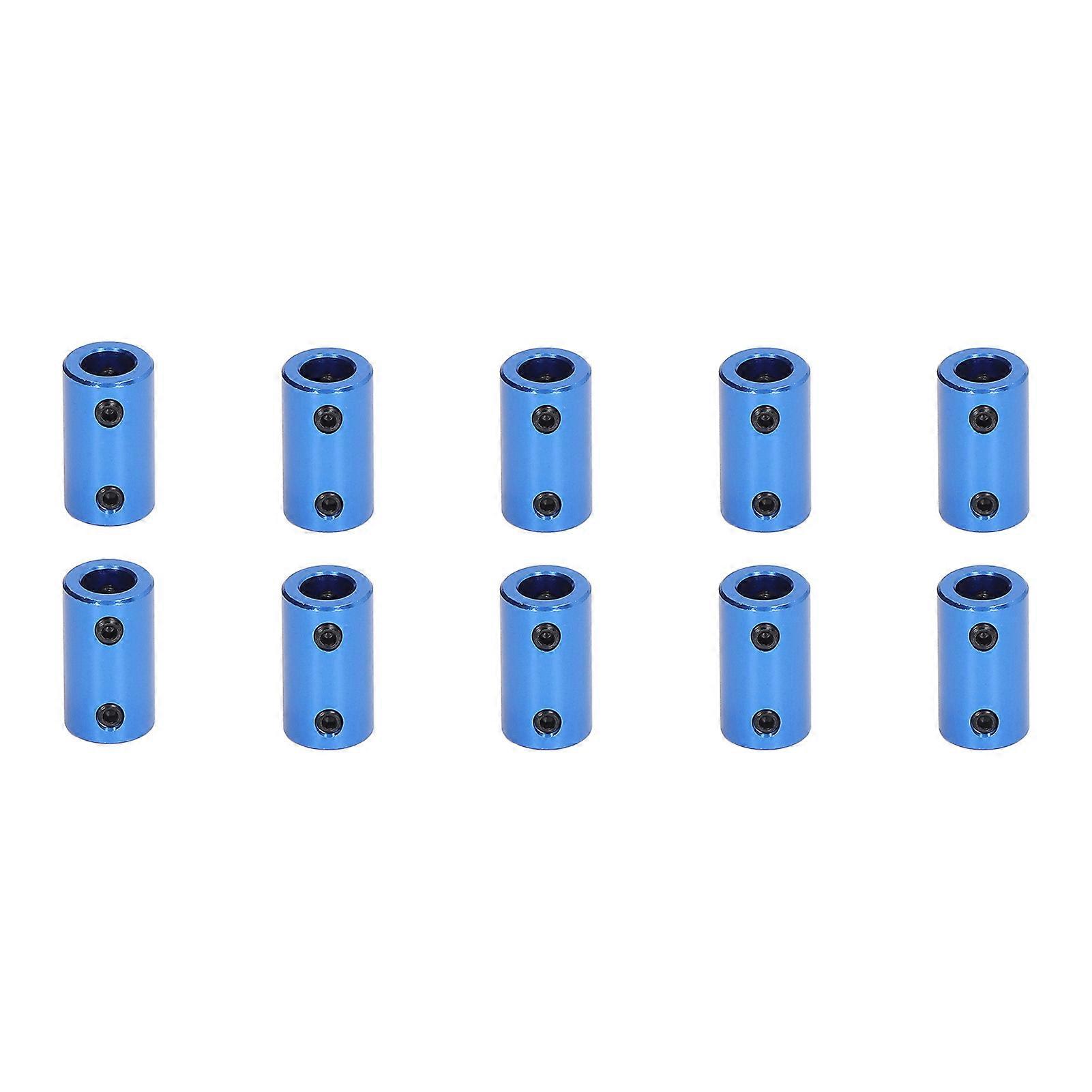 10Pcs Shaft Coupling Stepper Motor Coupler 14mm Diameter 25mm Length Joint Connector 5x8mm / 0.2x0.31in Blue