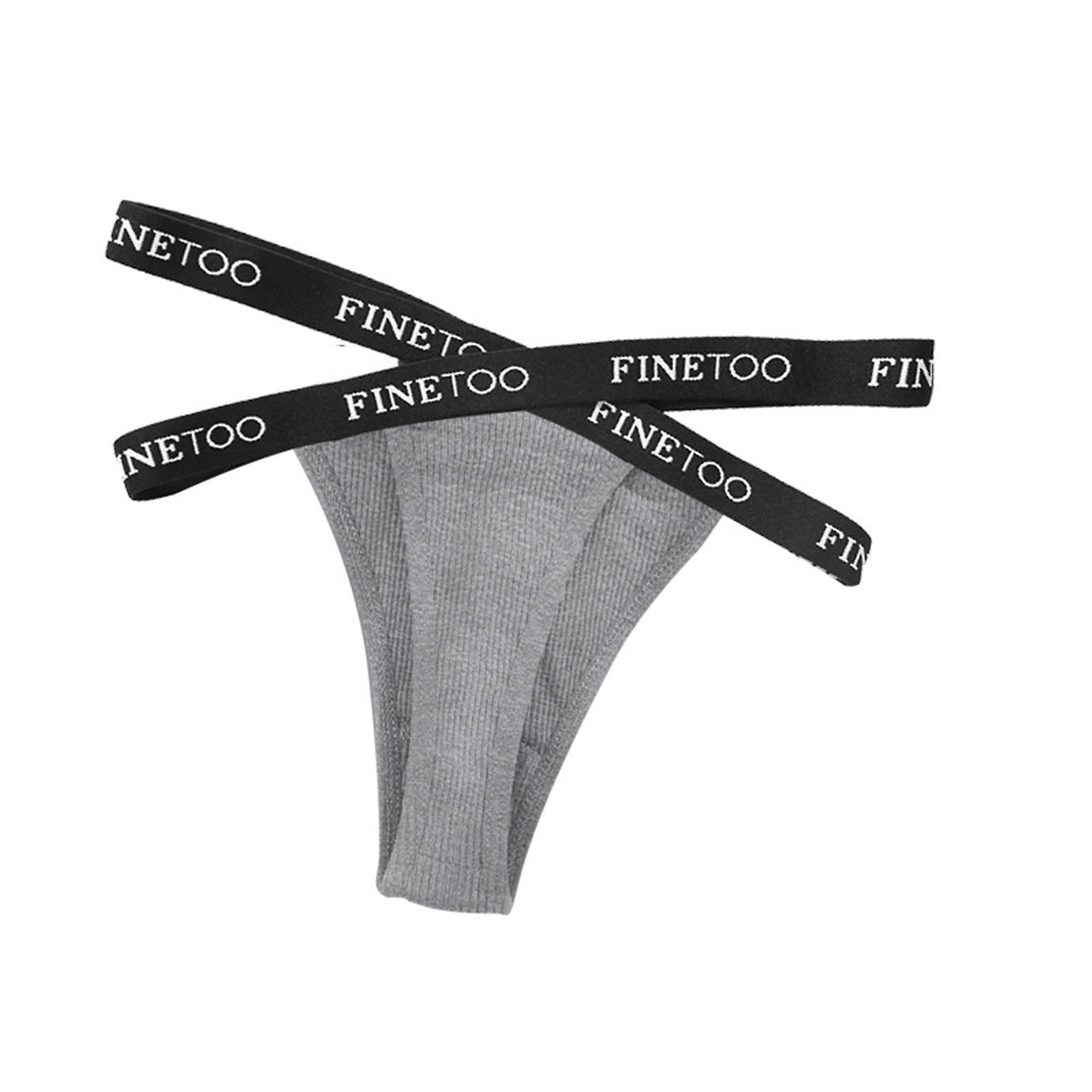 Culottes croisées pour femmes, sous-vêtements simples avec lettres, string sexy, taille basse, sans coutures, confortables, dos en T