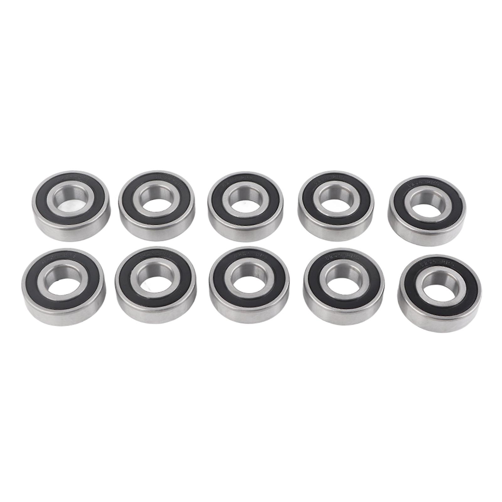 10Pcs 6204‑2RS High Speed Double Sided Seal Deep Groove Raceway Ball Bearing 17x47x14mm