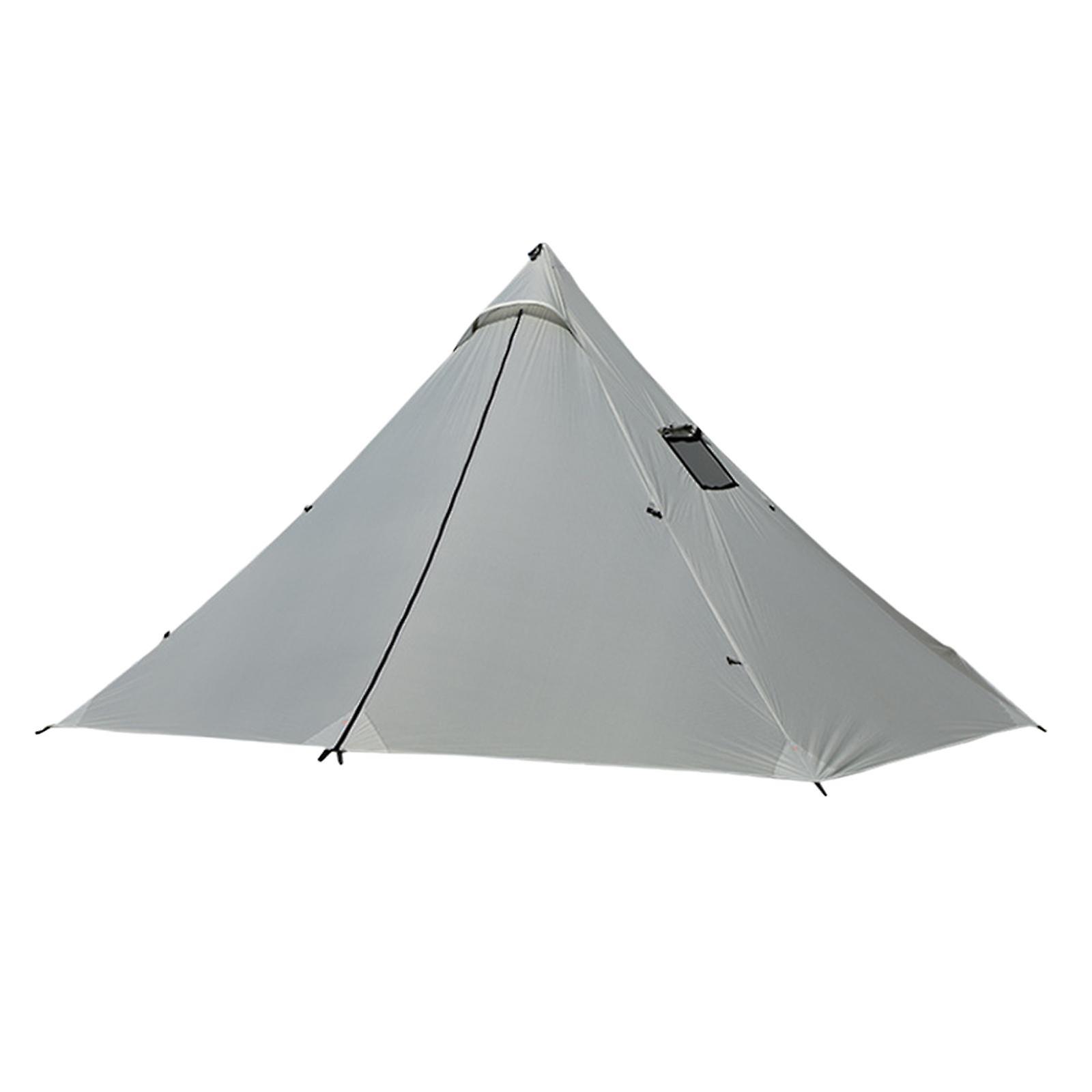 Kamp Teepee Çadır Soba Delikli Isıtmalı Barınak Backpacking Bej için