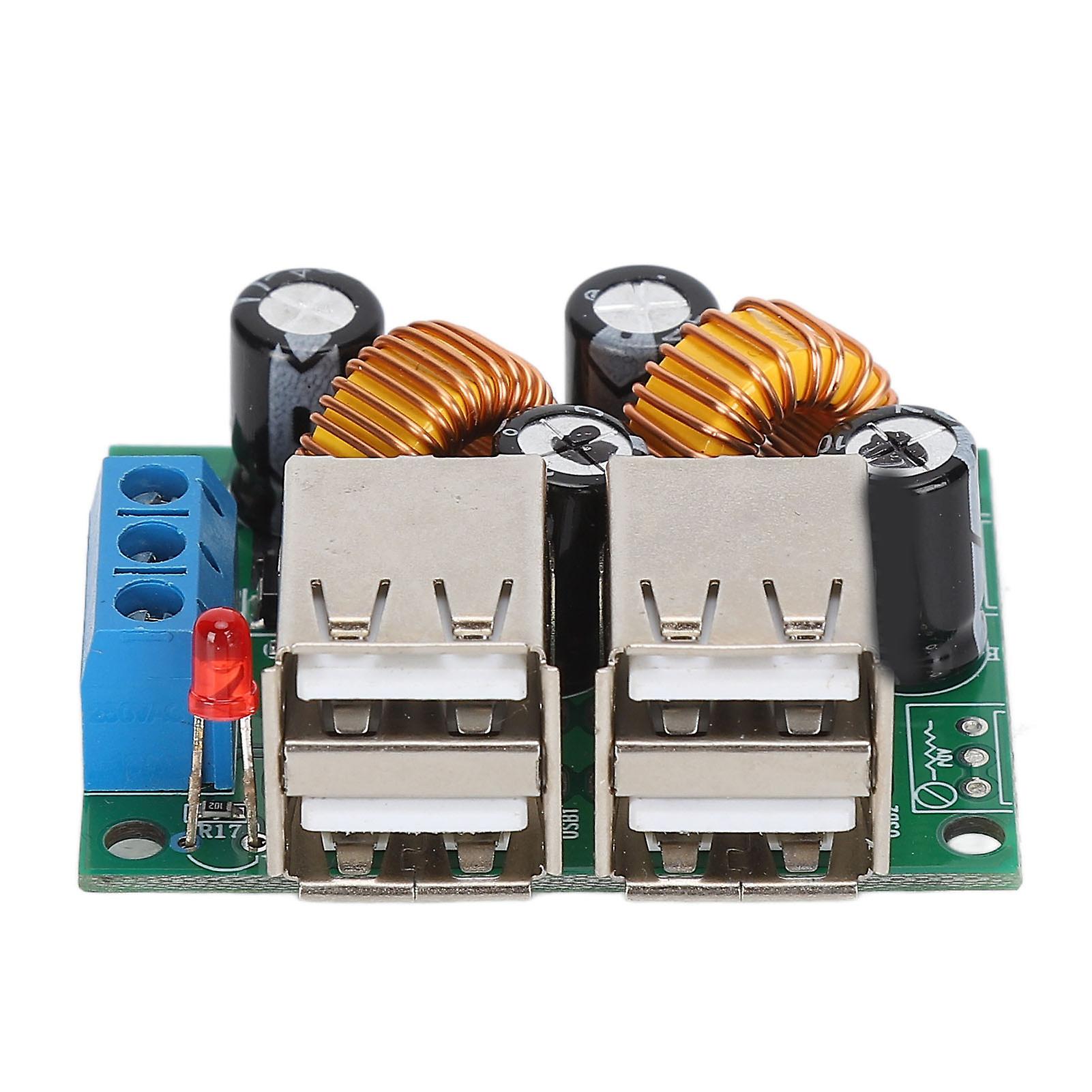 4 USB Port Power Converter Board Buck Power Supply Conversion Module DC 12V 24V 40V to 5V 5A