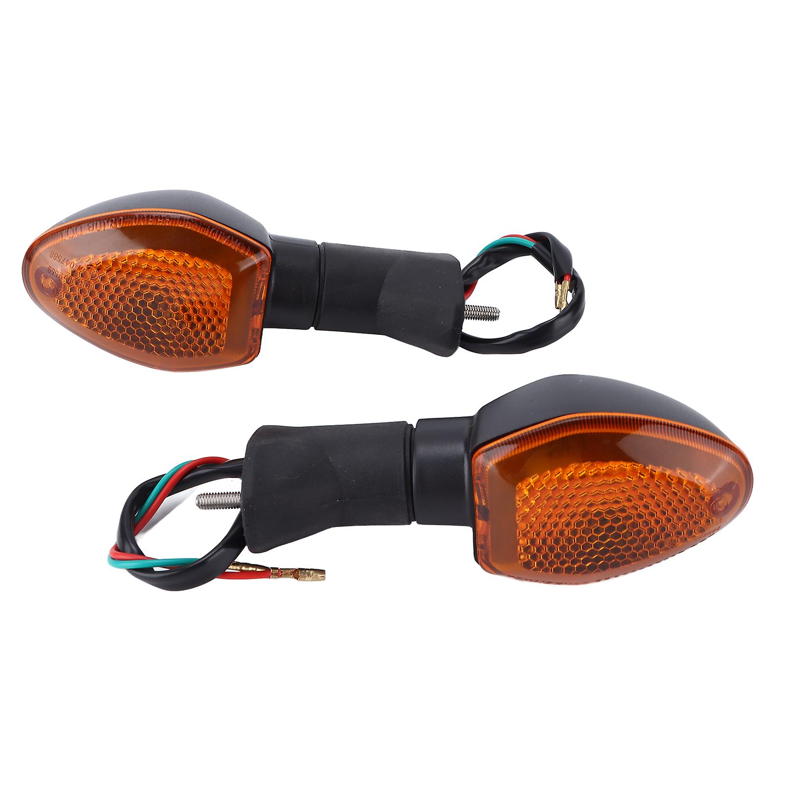 2pcs Turn Signal Light Flasher Indicator Blinker Motorcycle Accessories Replacement for SuzukiYellow