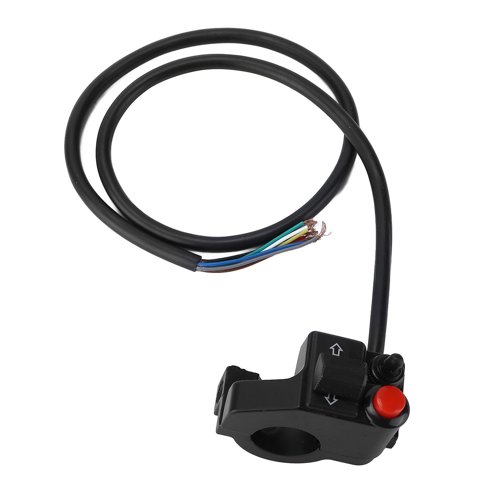 22mm Left Motorcycle 7/8inch Handlebar Switch 3 in 1 Horn Turn Signal High Low Beam Push Button