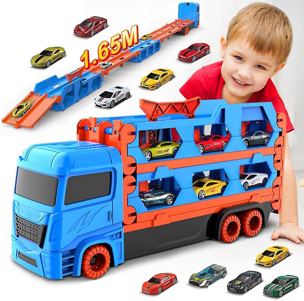 Trasporto Camion Auto Giocattolo per Ragazzi Pista Da Corsa Portatile Camion Giocattolo Trasportatore Veicolo Giocattolo Set per I Bambini