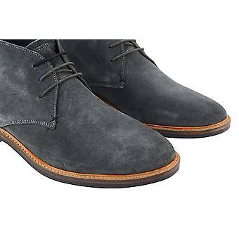 Mens Grey Suede Classic Formal Ankle Desert Chukka Boots  display picture 3