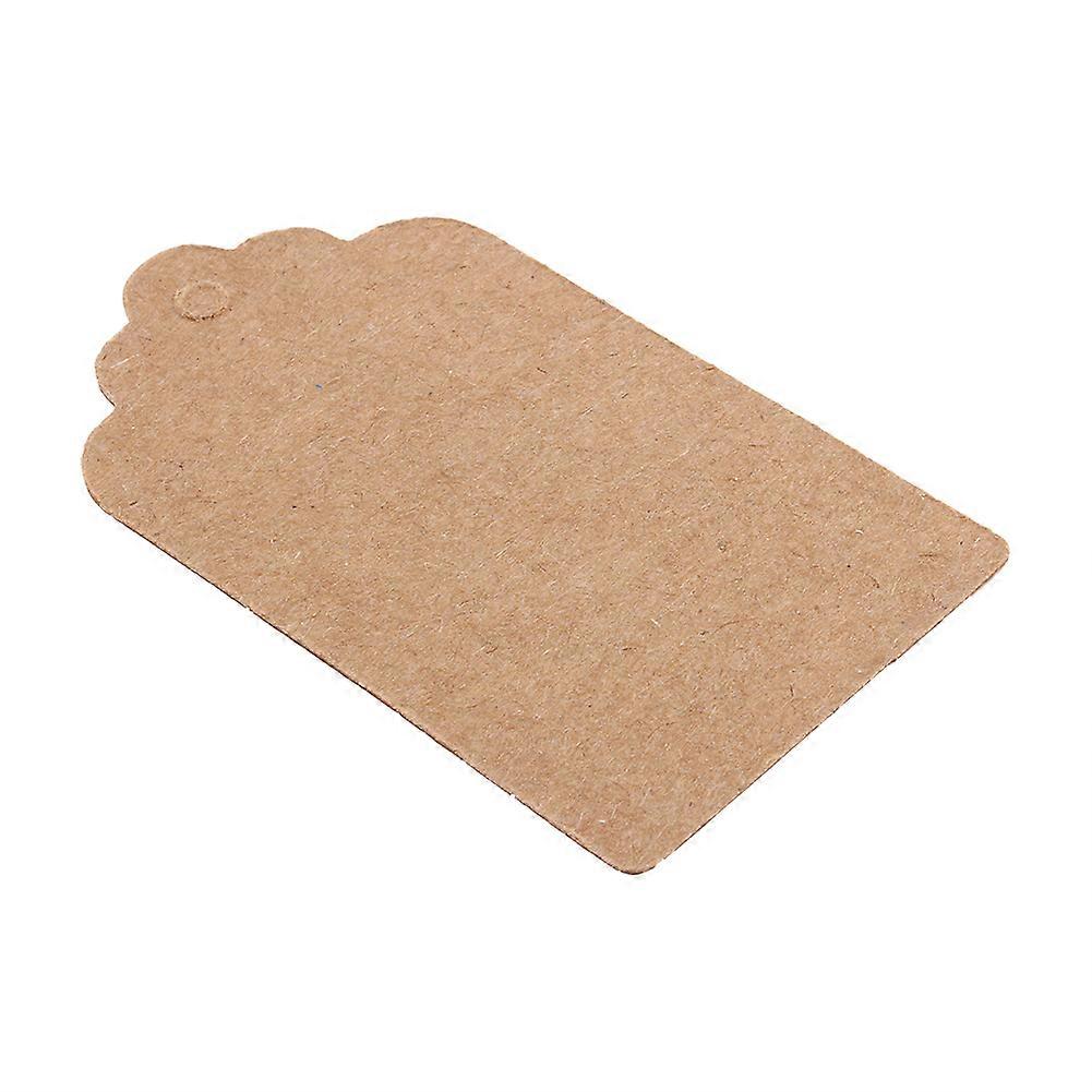 100 Blank Kraft Paper Hang Tags for Wedding Favors, Price Tags, Gift Cards