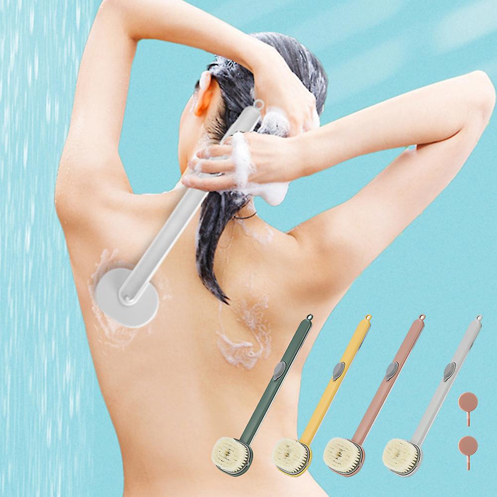 Durable Bath Brush with 2 Hanging Hooks Practical Exfoliating Massager Brush for Leg Arm Body