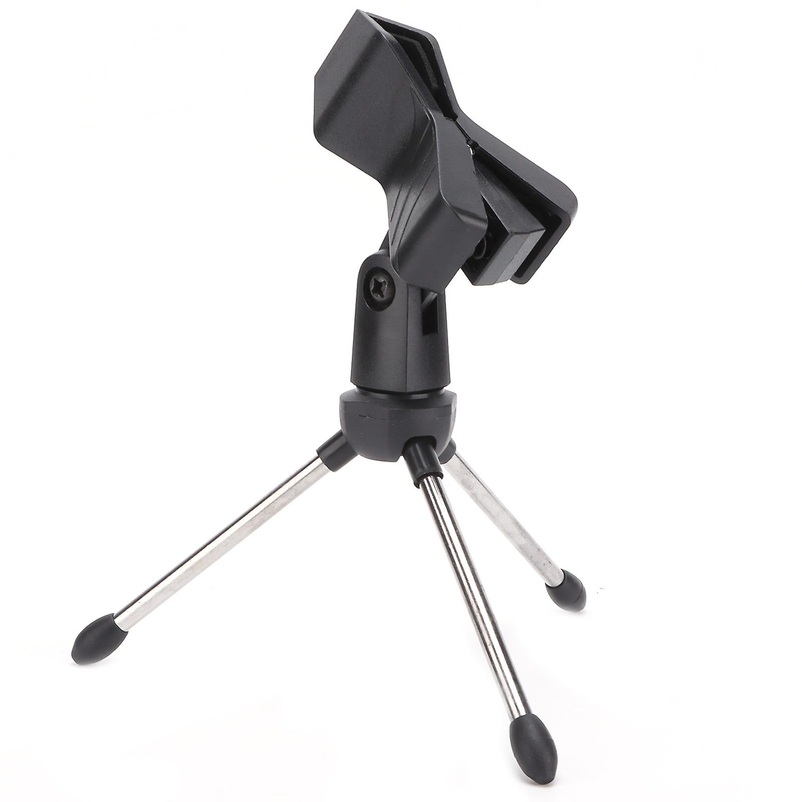 Support de microphone de bureau, support de microphone pliable et portable, support de trépied à angle réglable