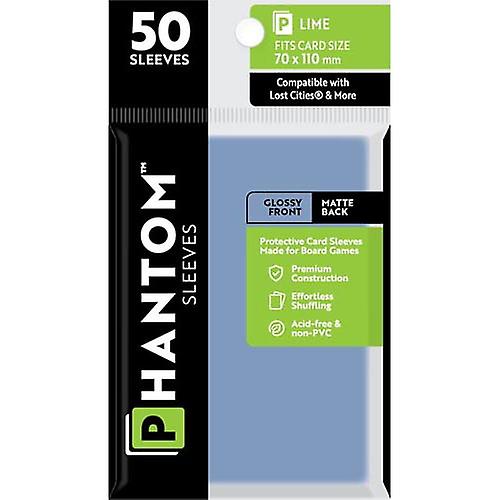 GLOSS MATTE High Quality Lime Phantom Sleeves 50 Pieces Fir Card Size 70x110mm