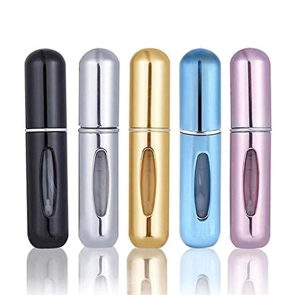 Pack Of 5 5ml Perfume Atomizers Refillable Mini Traveling Portable For Men Or Women Travel Or Night