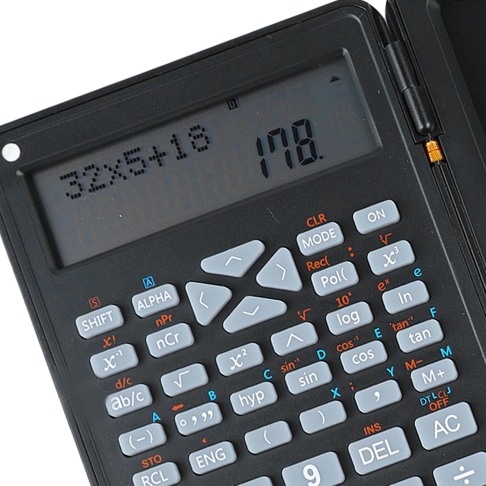 Scientific Calculator Two Row LCD Display Writing Tablet Sensitive Multifunction Desk Calculator for Office School