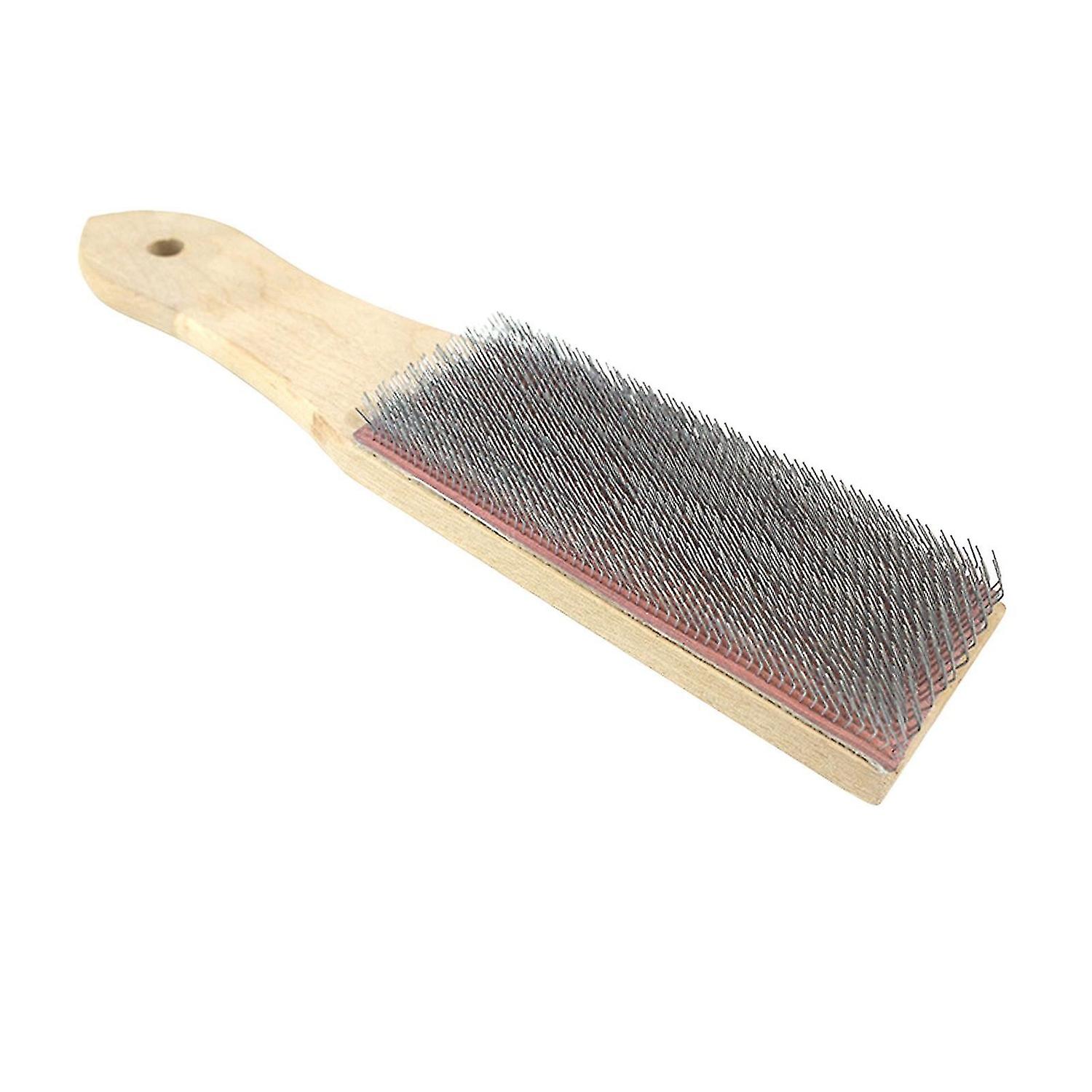 Cardé File Brosse Fil d’acier Poignée en bois Outil à main Poignée pratique