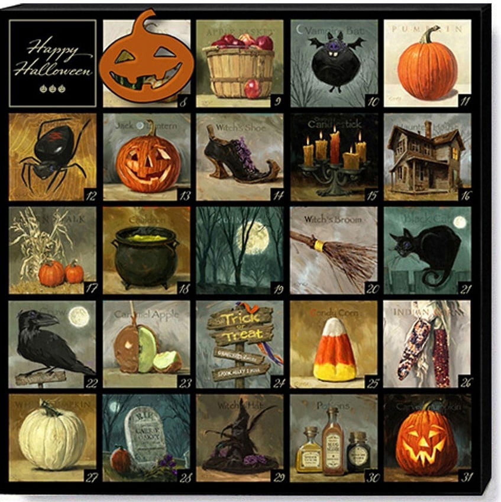 Hallowen Advent Calendar Canvas, Museum Quality G-yezhibbb1103