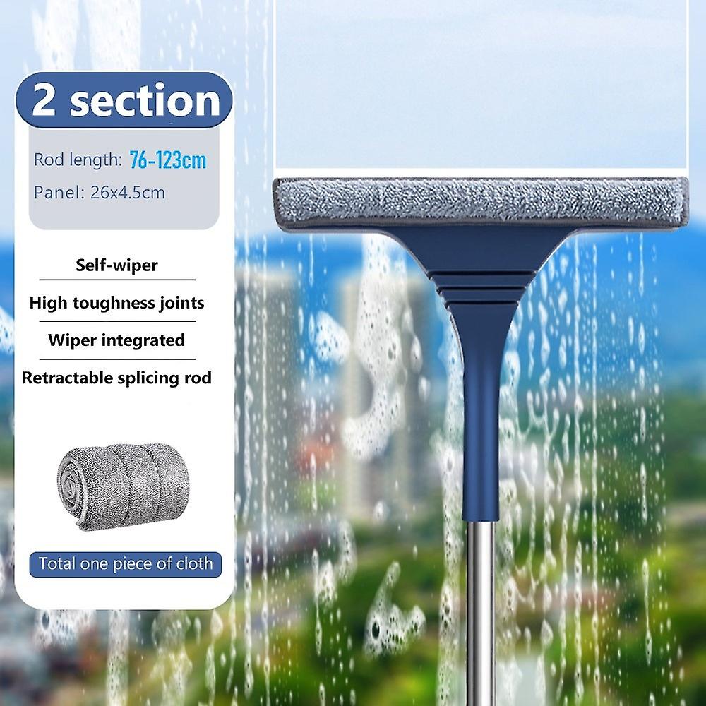 2 in 1 Window Mesh Screen Brush Window Cleaner Magic Broom Wiper Telescopic Long Handle Window Mop S