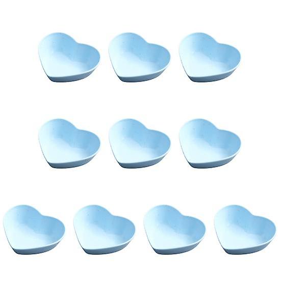 10 Pz Piatto Di Salsa Contatto Commestibile Facile Da Lavare Plastica Stile Giapponese Amore A Forma Di Cuore Condimento Piatto Gadget Da Cucina