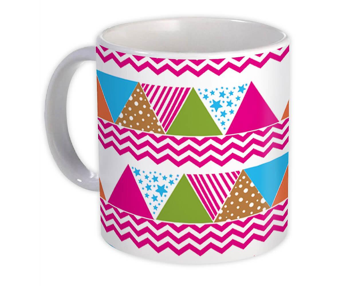 Gift Mug: Triangle Shapes Colorful