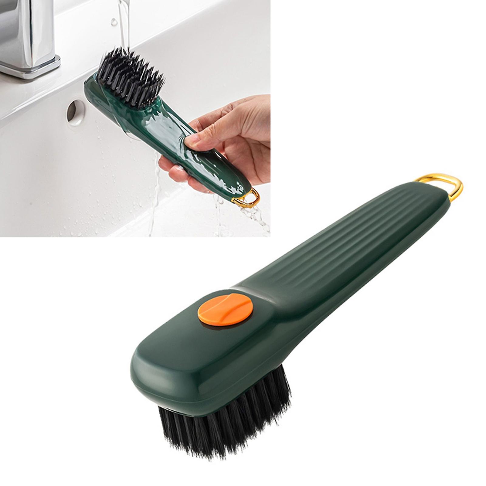 Liquid Shoe Cleaning Brush, Long Handle, Soft Bristle, 100g Capacity