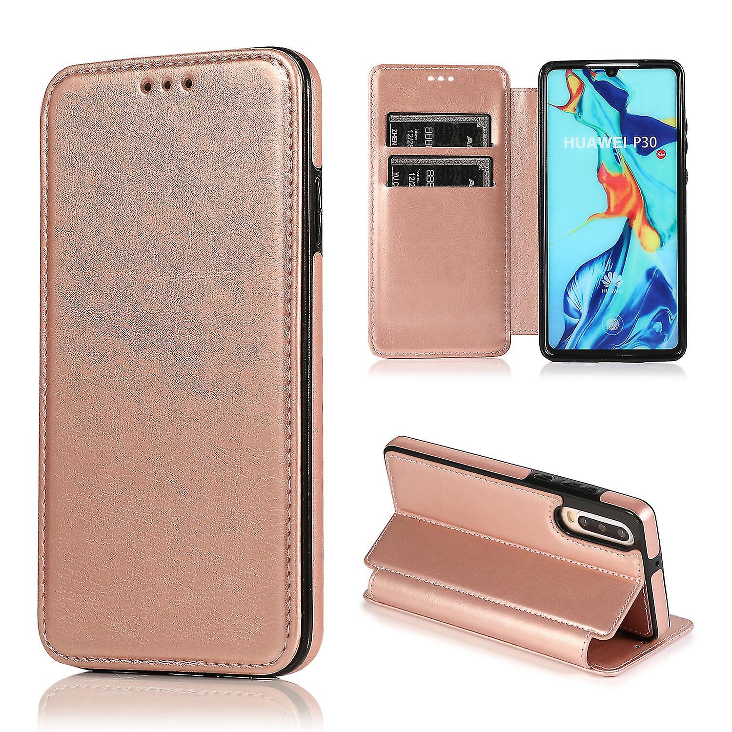 Pu Leather Case Folio For Huawei P30, Business Style, Wallet Function, Fall Protection, Stand Function, Durable