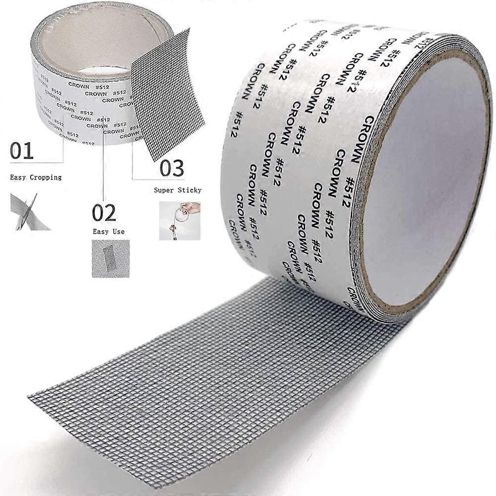 Mosquito Netting Repair Tape, Mosquito Netting Patch Window Repair Adhesive Mosquito Netting Repair Kit (Gray)