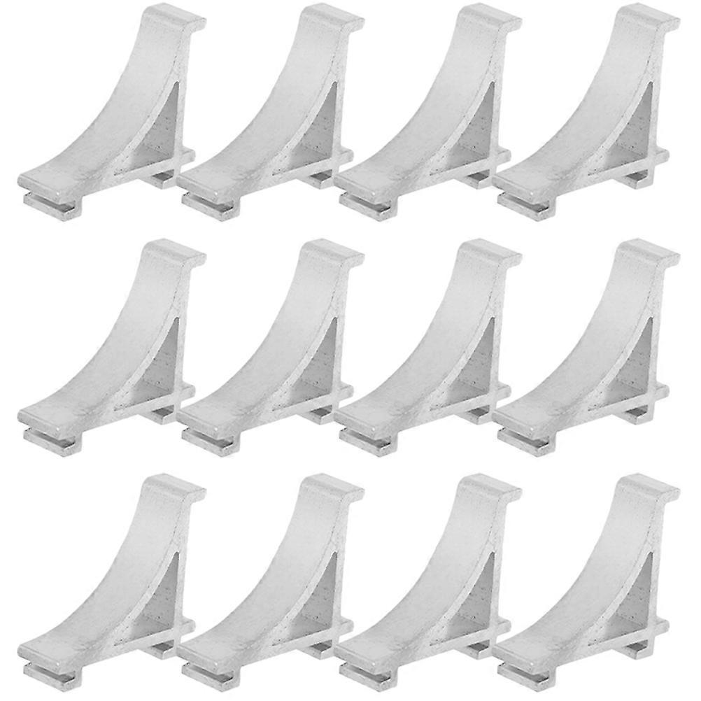 12pcs Fridge Shelf Clamps Metal Cooler Shelf Clips Refrigerator Support Hooks