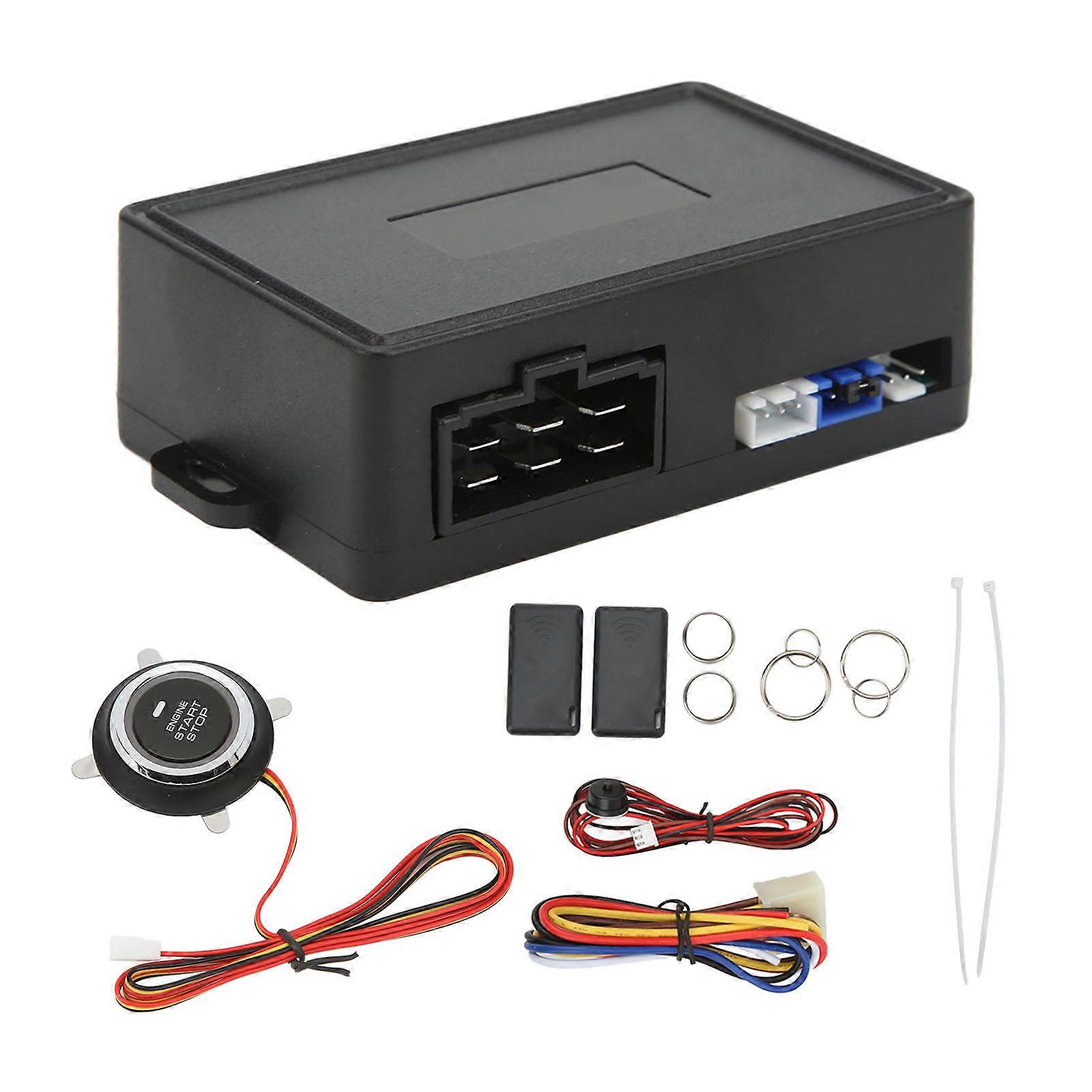 Car Keyless Entry System 12V PKE Remote Engine One Key Starter Anti Theft Passive Keyless Entry System Universal Fit