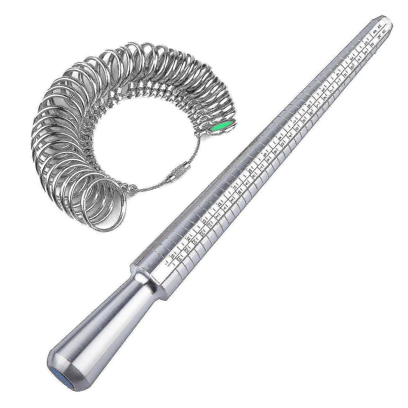 المملكة المتحدة حجم الخاتم Mandrel إصبع قياس المجوهرات كيت أداة الخطوبة Sizer