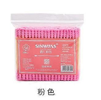 100pcs Cotton Swabs Disposable Cleaning Buds Swab Pointed Swab Applicator Wooden Sticks Applicator Colorful Cleaning Tool