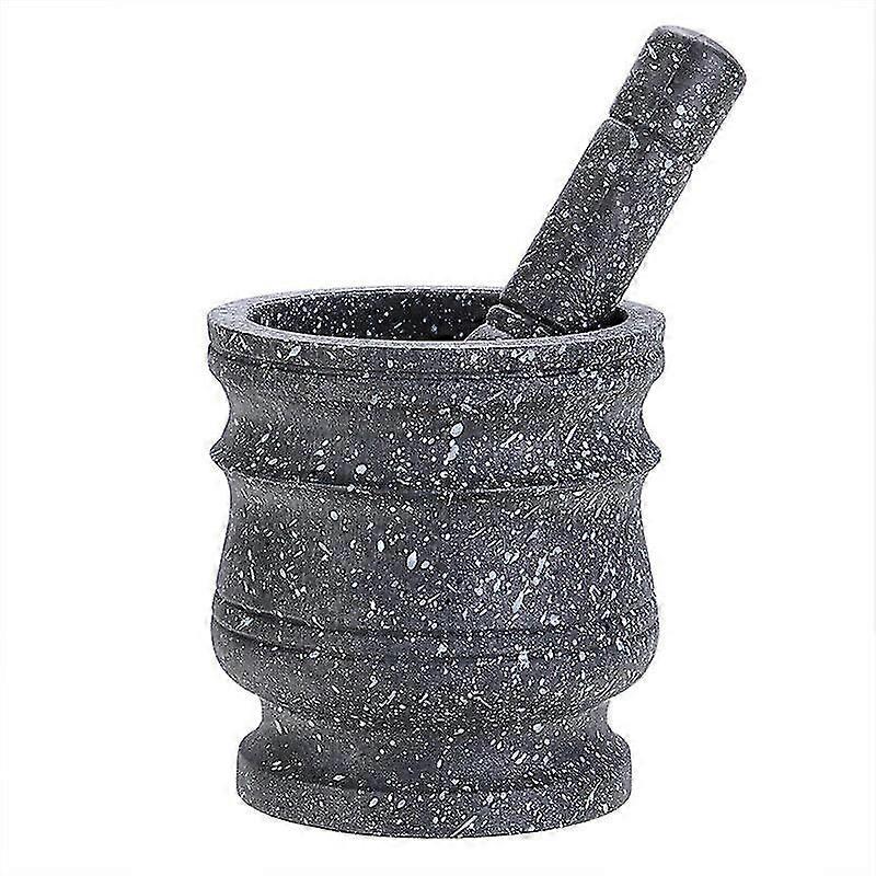 Granite Pattern Pestle Set Stone Herb Spice Grinder Solid Grinder Cooking Set