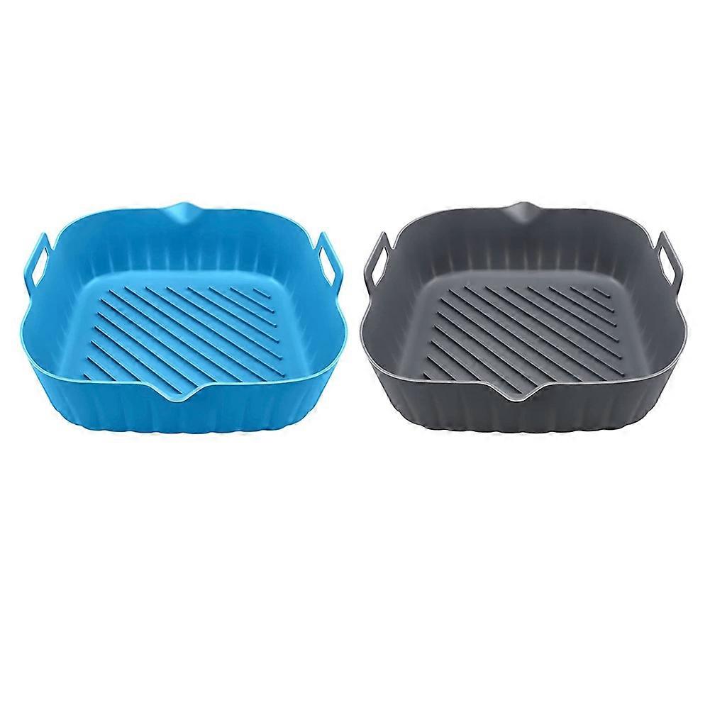 2Pcs Silicone Liner Pot Reusable Basket Heat Resistant Non-Stick Liners Mats Bowl