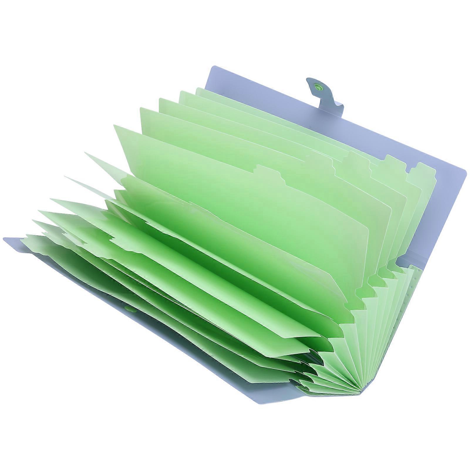 File Folder Bags A4 MultiLayer Document Organizer Paper Storage Informations Pockets(Purple )