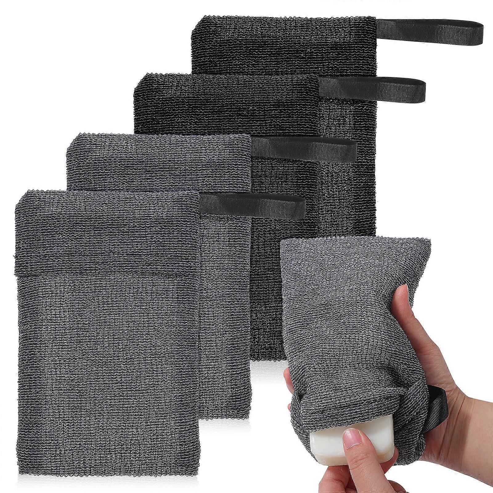 4 Pcs Soap Bags Soap Saver Soap Pouch Exfoliating Body Scrubber Soap Bar Container Bar Soap Container