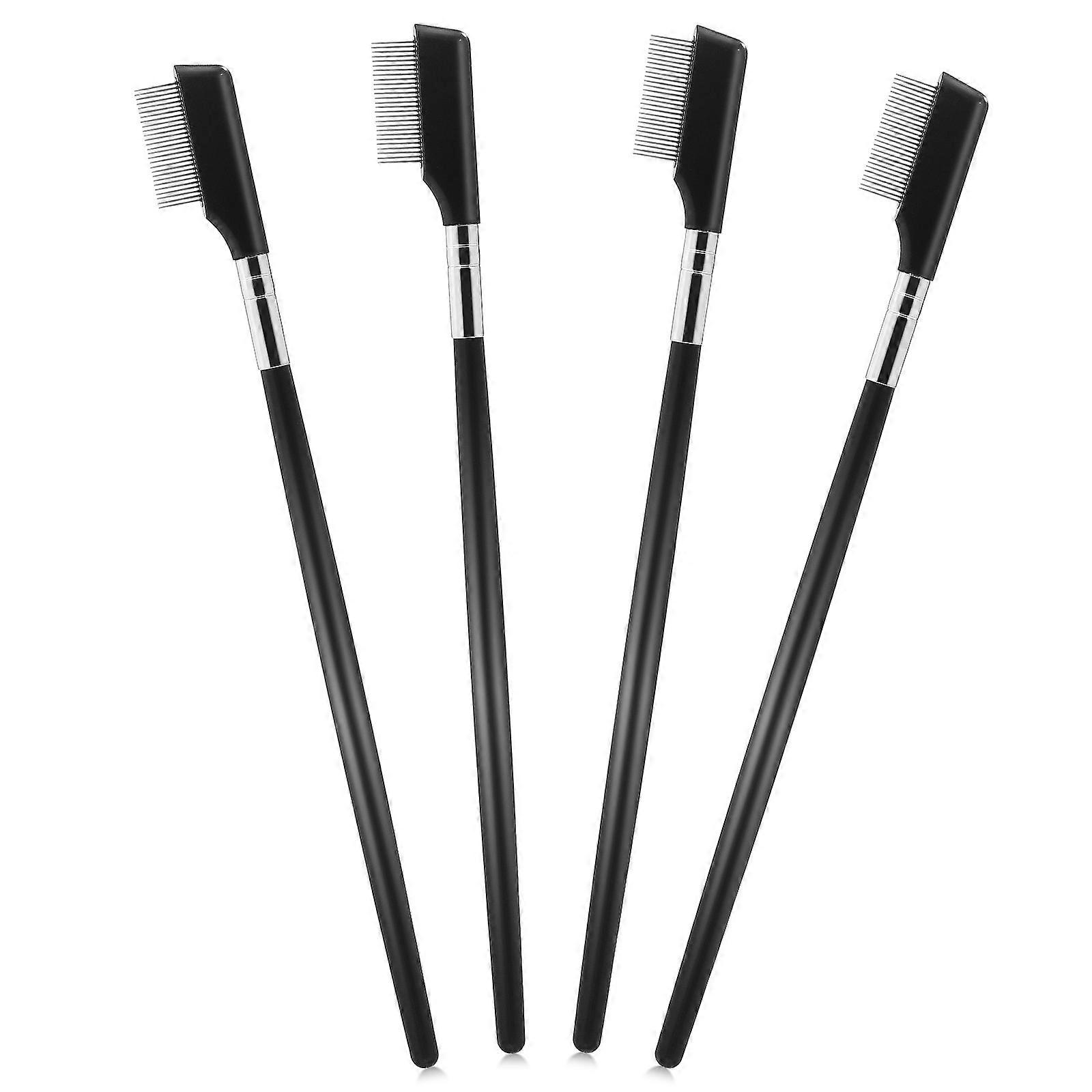 4 Pcs Eye Lash Brushes Eyelash Comb Lash Comb Metal Eyelash Comb Separator Lash Separator Tool Eye Lash Brush