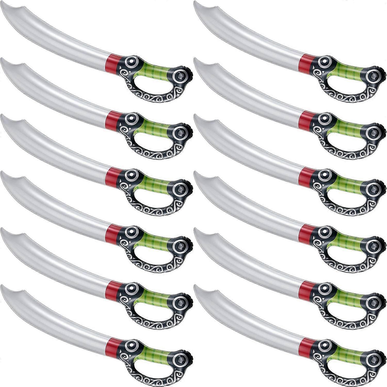 12 Gonflable Pirate Épées Cosplay Scène Accessoires 58CM Squelette Couteau Gonflable