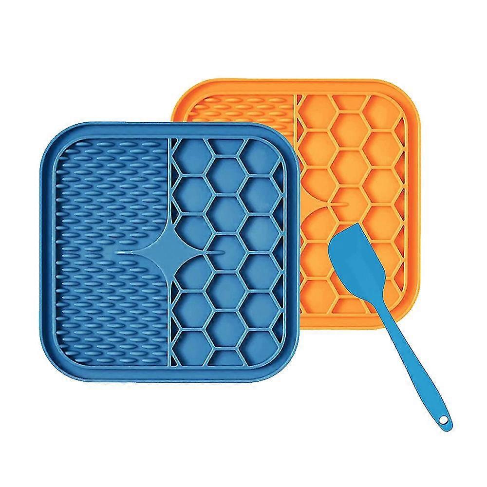 2個の犬舐めるパッドマット、犬のための遅いフィーダー、犬の風呂気晴らし開発