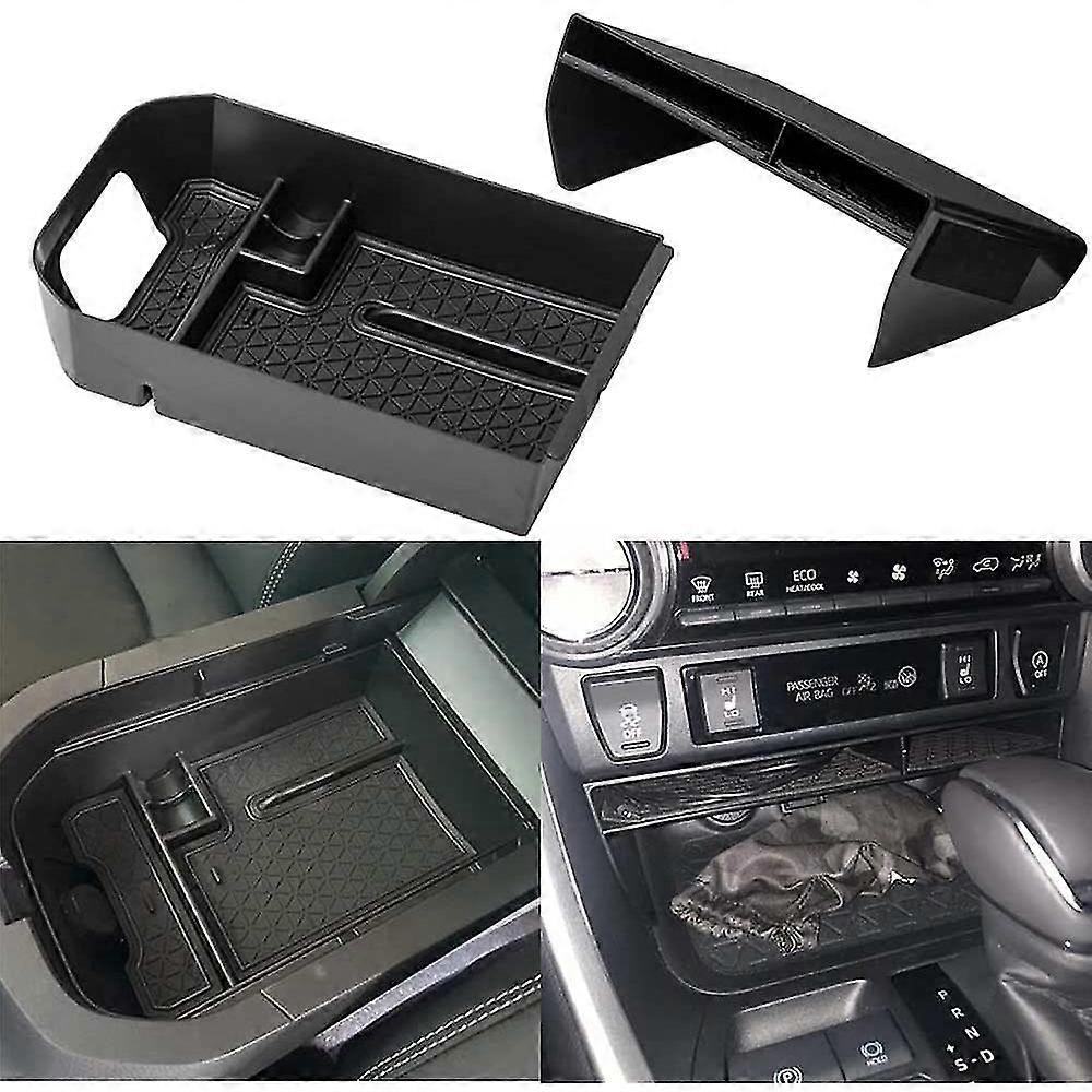 2pcs Center Console Organizer Tray Armrest Secondary Storage Box