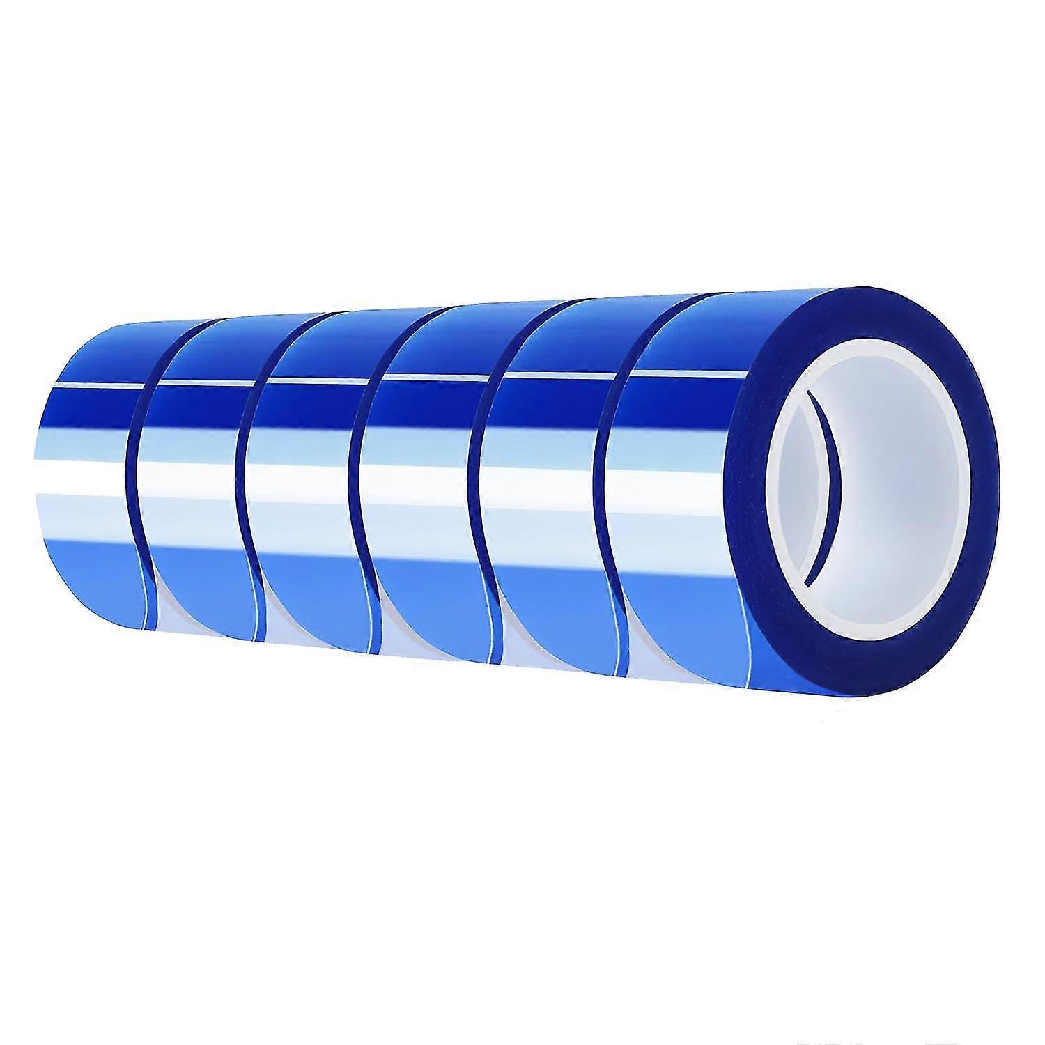 6 Rolls 20mm X16M(52FT) Heat Tape High Temperature Heat Resistant Tape Heat Transfer Tape for Heat Sublimation Press