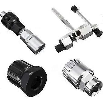 Fiets Reparatie Gereedschap Cassette Verwijderen Zwart Crank Puller Set Bike Repair Mountainbike Bottom Bracket (zilver) (1 stuks)