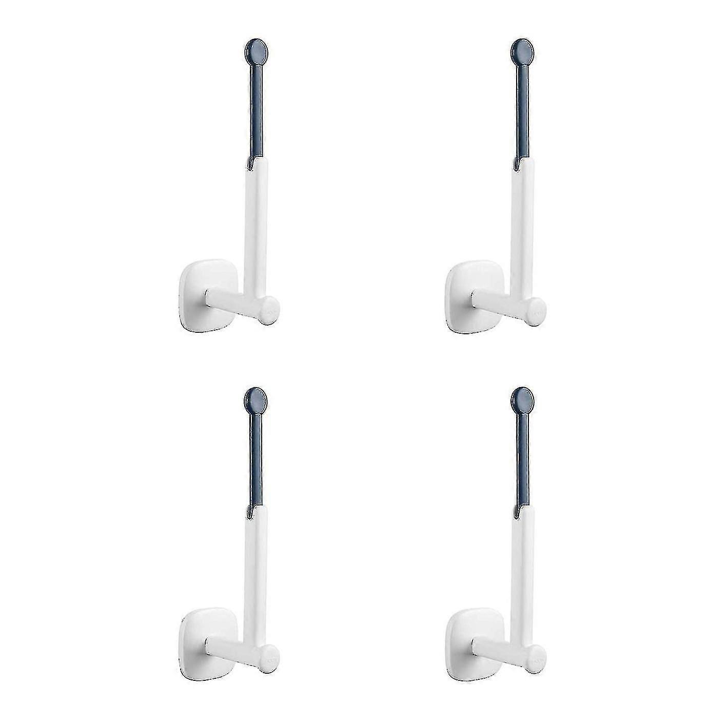 4pcs Adhesive Hooks Wall Hooks Multifunction Rotatable (blue)