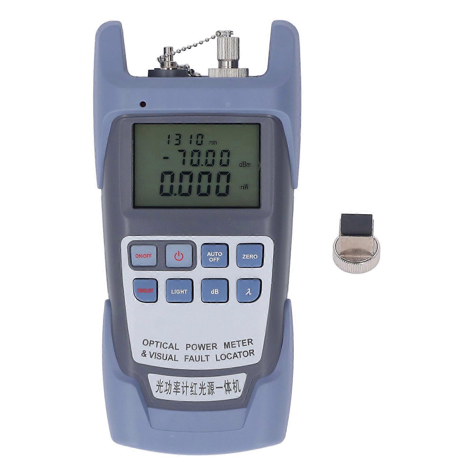 Optical Power Meter 650nm 7 Wavelength High Accuracy Fiber Optic Cable Light Tester for Fault Detection 20MW