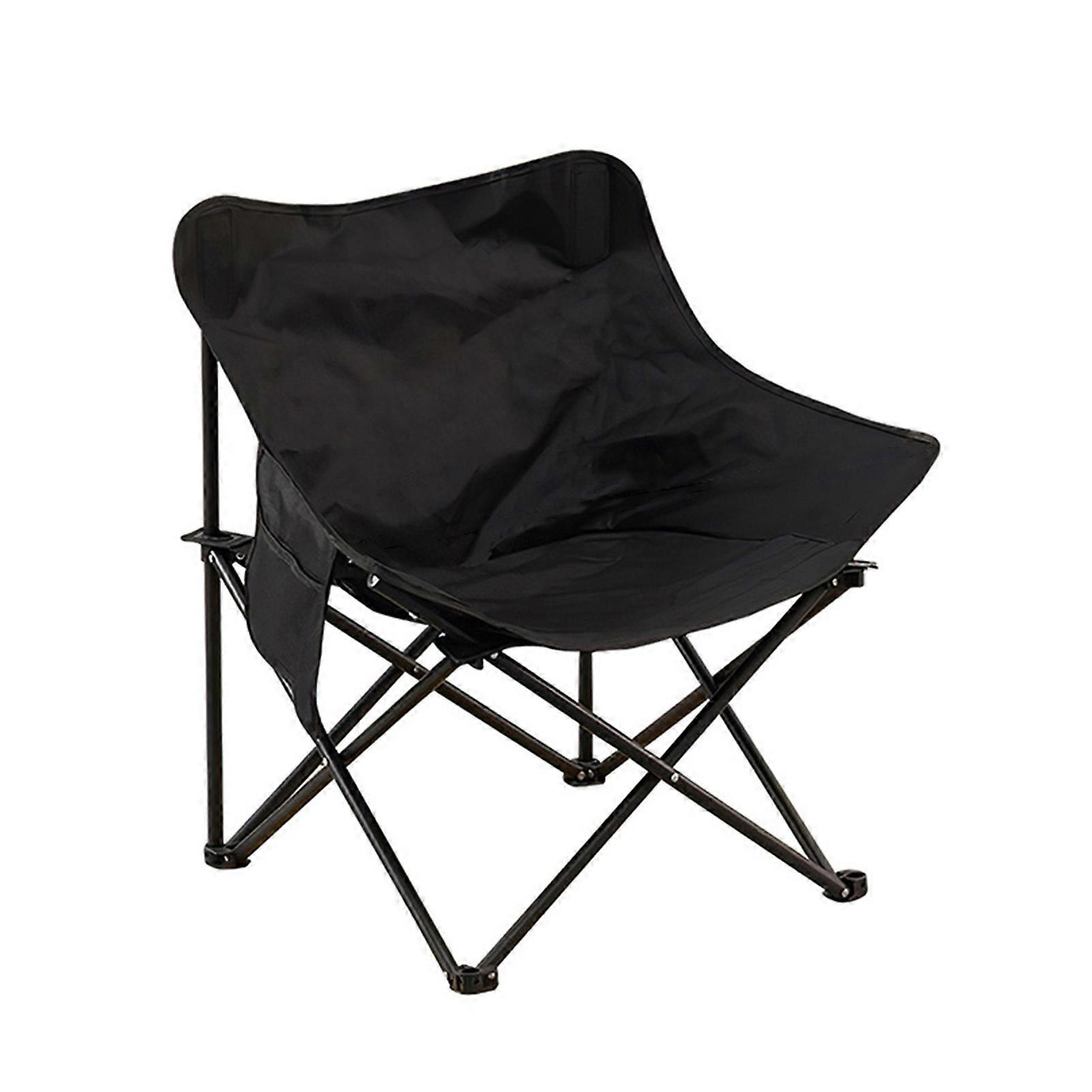 Outdoor Folding Beach Chair with Anti-Sinking Large Feet Back Support Design Ultralight Compact Size Camping Stool